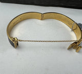 Celine Gold and Black Lock Bracelet