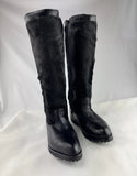 Vibram Gambite, Black Leather/Fur Tall Boots size 7.5