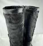 Vibram Gambite, Black Leather/Fur Tall Boots size 7.5