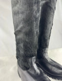 Vibram Gambite, Black Leather/Fur Tall Boots size 7.5