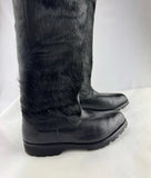 Vibram Gambite, Black Leather/Fur Tall Boots size 7.5
