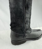 Vibram Gambite, Black Leather/Fur Tall Boots size 7.5