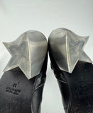 Golden Goose Star Black Leather Ankle Boots Size 37