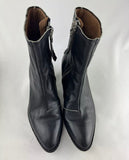 Golden Goose Star Black Leather Ankle Boots Size 37