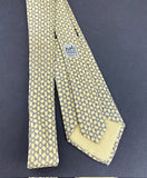 Hermes Tie Yellow and Green Geometric Design