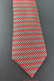 Hermes Tie Red Geometric Design