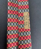 Hermes Tie Red Geometric Design