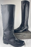 Fendi Black Leather Riding Boots With Alligator Trim Size 35