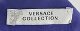 Versace Purple Mini Dress with Silver Grommets Size 40