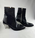 Golden Goose Star Black Leather Ankle Boots Size 37