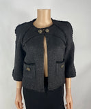 Chanel 09A Paris-Moscow "Little Black Jacket" Blazer Size 4