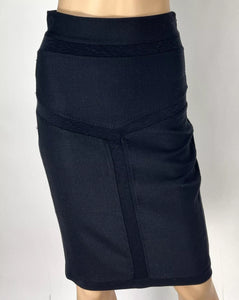 Diane Von Furstenberg Black Zip Up Chickie Skirt Size 4