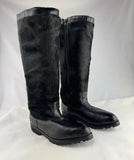 Vibram Gambite, Black Leather/Fur Tall Boots size 7.5