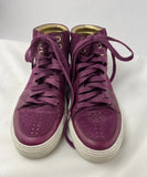 Yves Saint Laurent Purple Patent Leather Malibu High Top Sneakers Size 27 US 7