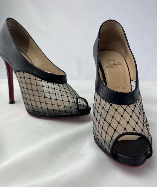 Christian Louboutin Sheer Mesh Stiletto Heels Size 38.5