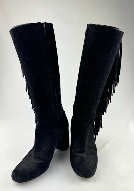 Saint Laurent★素敵！Soixante Stretch Fabric Calf Heel Boots Saint Laurent☆素敵！Soixante Stretch Fabric Calf Heel Boots