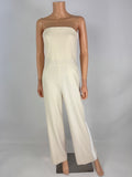 Stella McCartney Cream/White Strapless Jumpsuit Size 38