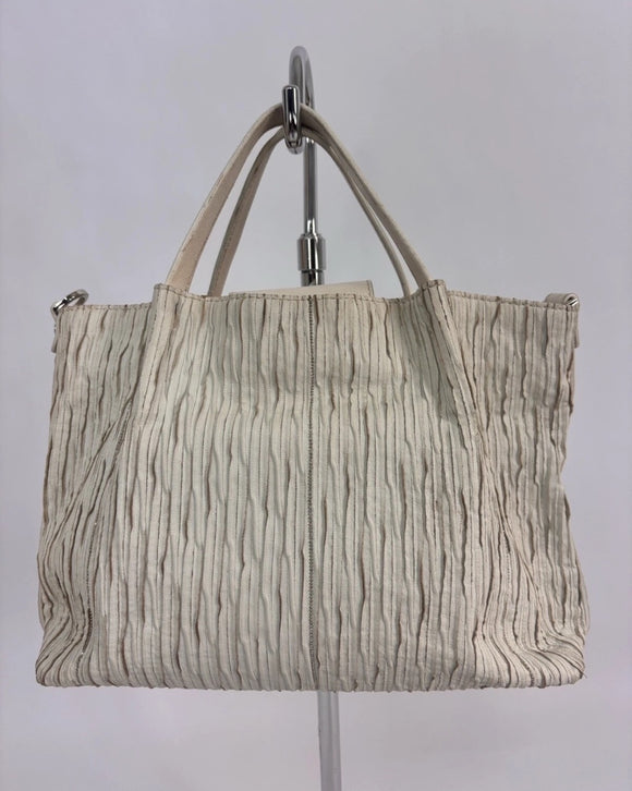 Fabiana Filippi Cream Pleated Bag