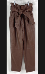 Walter Baker Genuine Leather Paperbag High-Waisted Maggie Pants Size 2