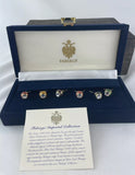 Faberge Egg Wine Glass Charms: Set of Six in Velvet Case