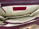 Valentino Garavani Rockstud Plum Prune Leather Shoulder Bag