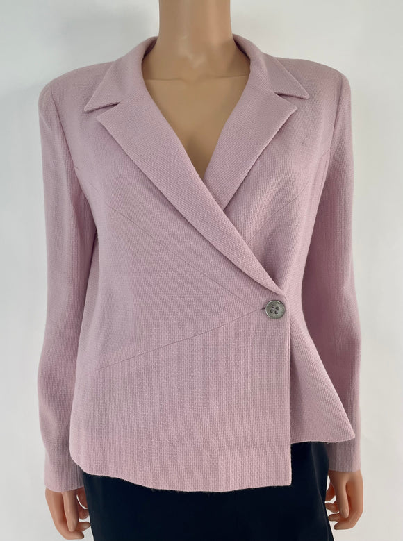 Chanel Light Pink Wool Sparkly Blazer