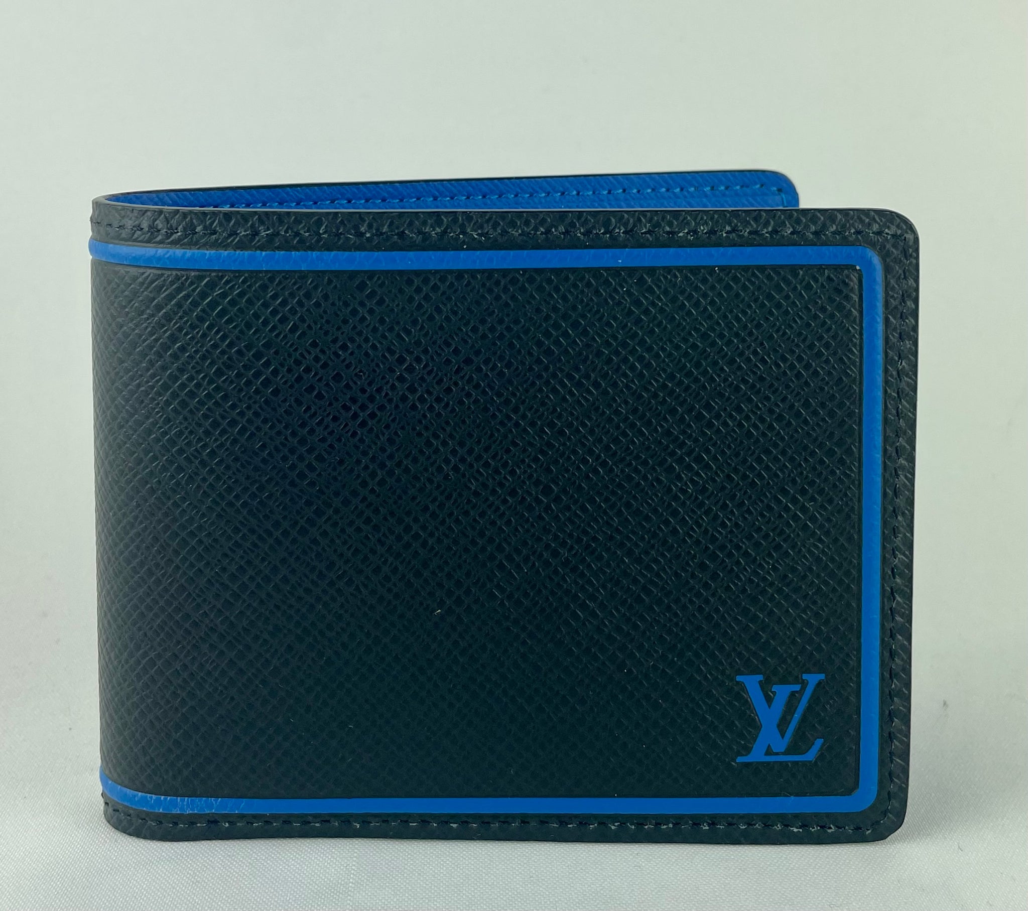Louis Vuitton Blue Taiga Leather Multiple Wallet