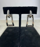 Tiffany sterling silver rectangle drop earrings